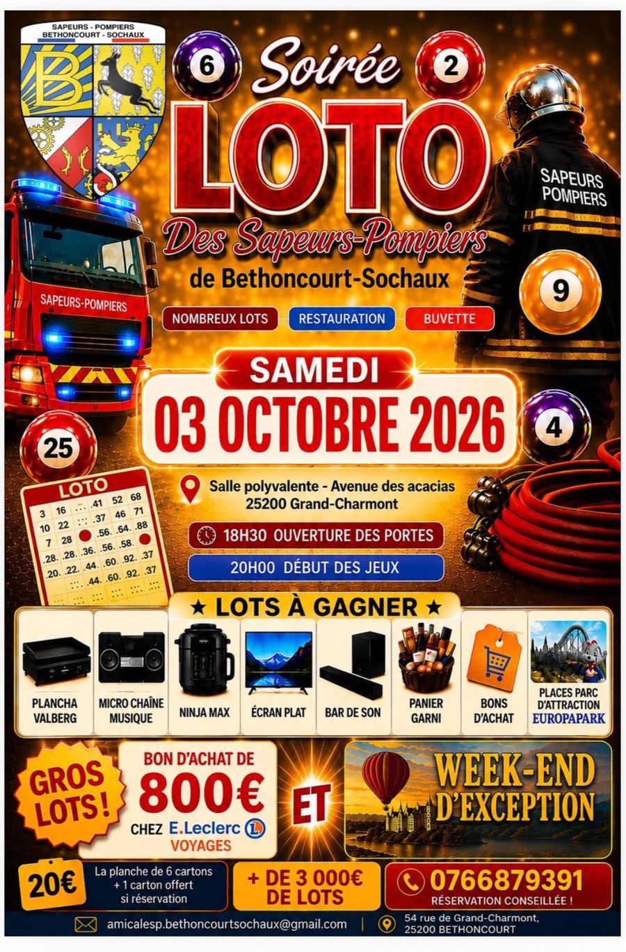 Loto pompiers