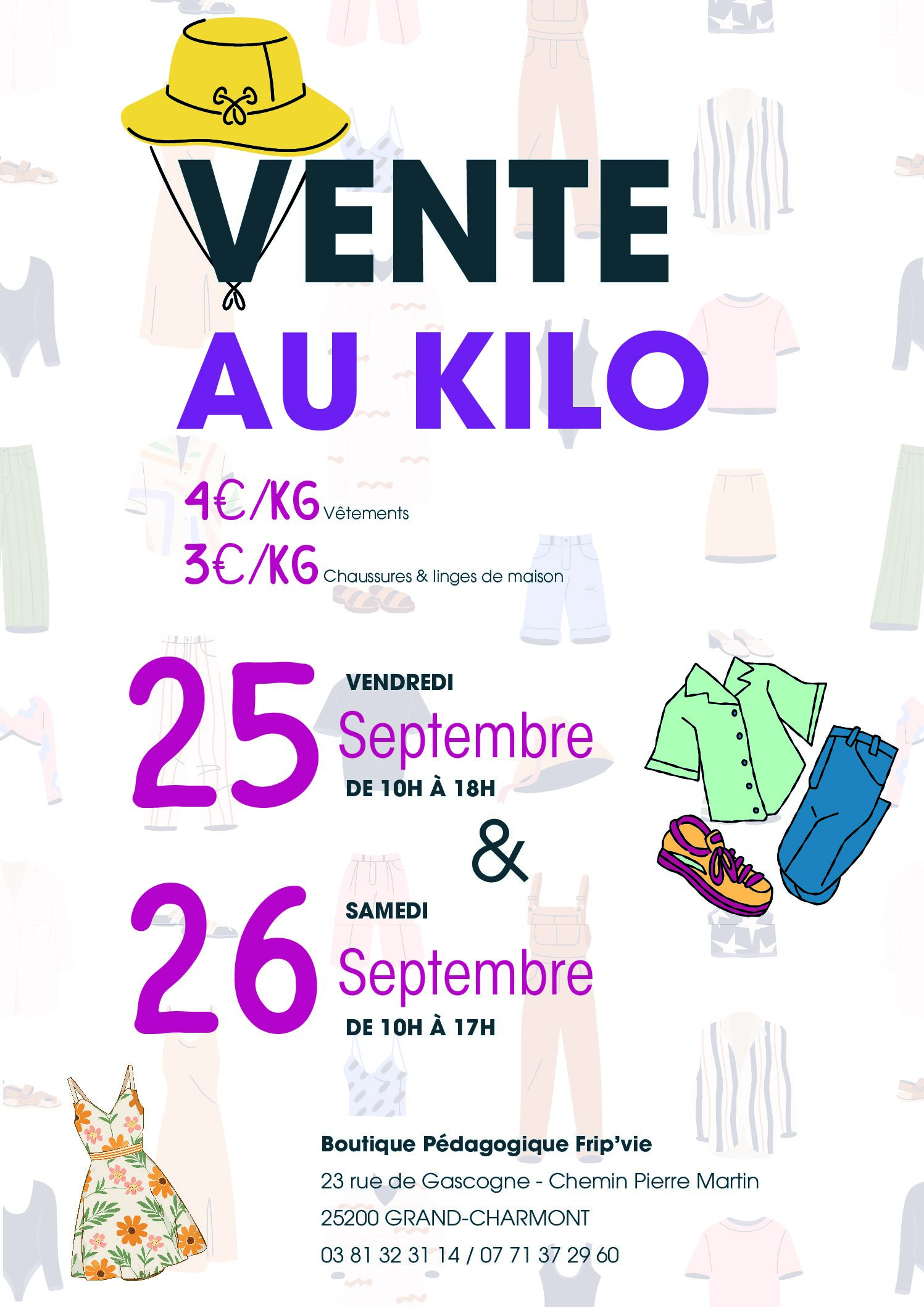 Affiche vente au Kilo septembre